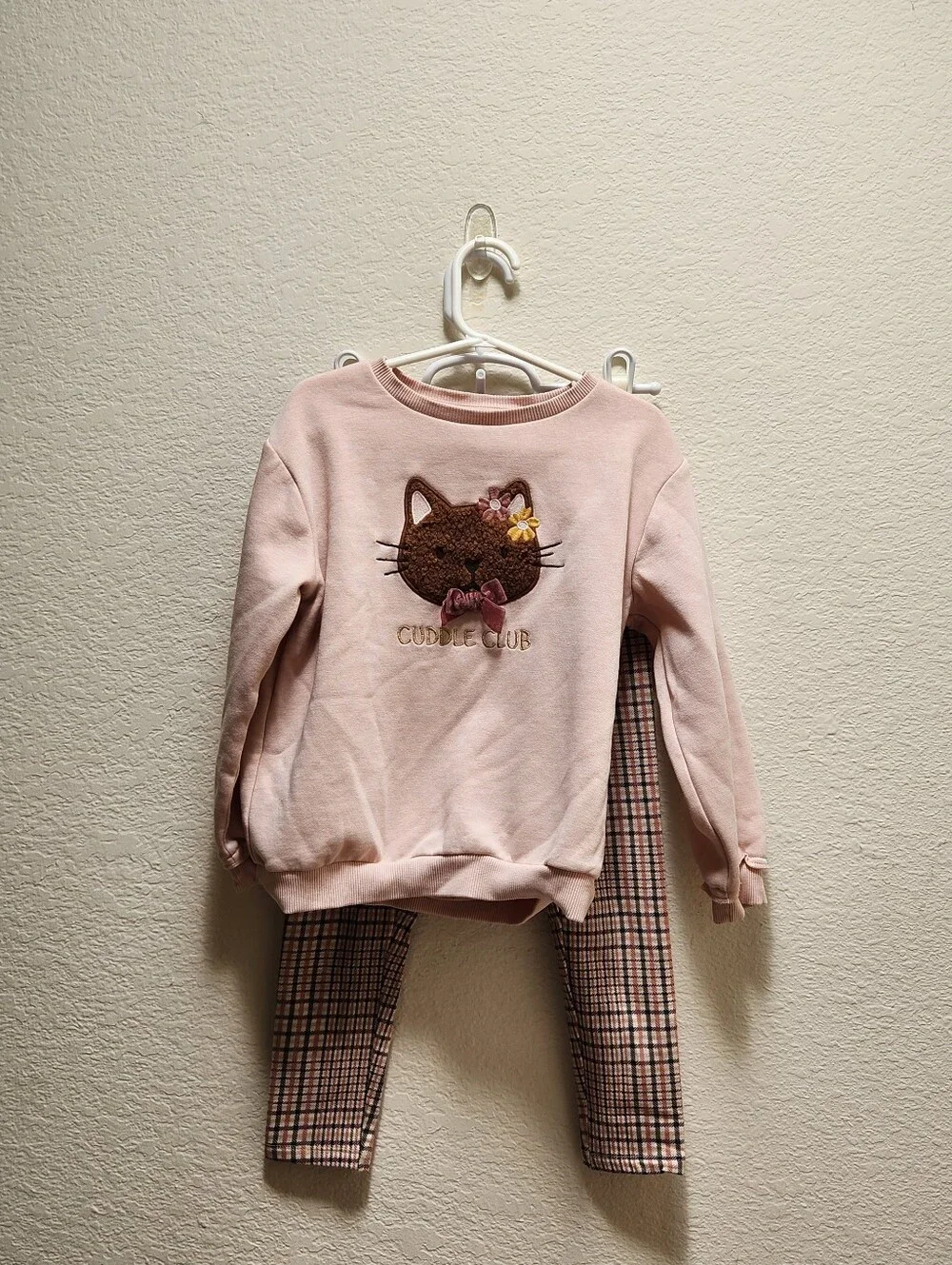C&A Cuddle Club Cat Crewneck Sweater and Fleece Lined Leggings 6